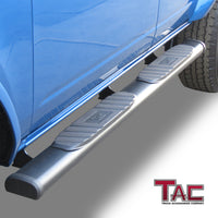 TAC Arrow Side Steps Running Boards Compatible with 2021-2024 Ford Bronco 4 Door SUV 5” Aluminum Texture Black Step Rails Nerf Bars Lightweight Off Road Accessories 2Pcs