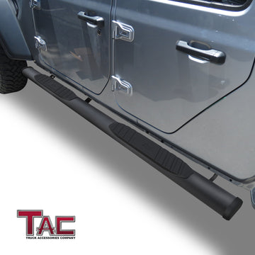TAC Arrow Side Steps Running Boards Compatible with 2020-2025 Jeep Gladiator JT Truck 5" Aluminum Texture Black Step Rails Nerf Bars Off-Road Accessories - 0