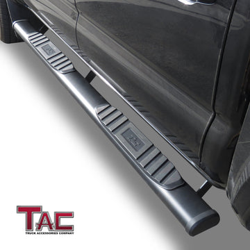 TAC Arrow Side Steps Running Boards Compatible with 2005-2023 Toyota Tacoma Double Cab Truck Pickup 5" Aluminum Texture Black Step Rails Nerf Bars Lightweight Off-Road Accessories 2Pcs - 0