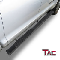 TAC Arrow Side Steps Running Boards Compatible with 2007-2021 Toyota Tundra Double Cab Truck Pickup 5” Aluminum Texture Black Step Rails Nerf Bars Lightweight Off Road Accessories 2Pcs