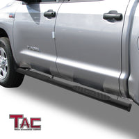 TAC Arrow Side Steps Running Boards Compatible with 2007-2021 Toyota Tundra CrewMax Truck Pickup 5” Aluminum Texture Black Step Rails Nerf Bars Lightweight Off Road Accessories 2Pcs