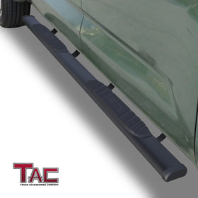 TAC Arrow Side Steps Running Boards Compatible with 2022-2025 Toyota Tundra CrewMax Truck Pickup 5" Aluminum Texture Black Step Rails Nerf Bars Lightweight Off Road Accessories 2Pcs - 0