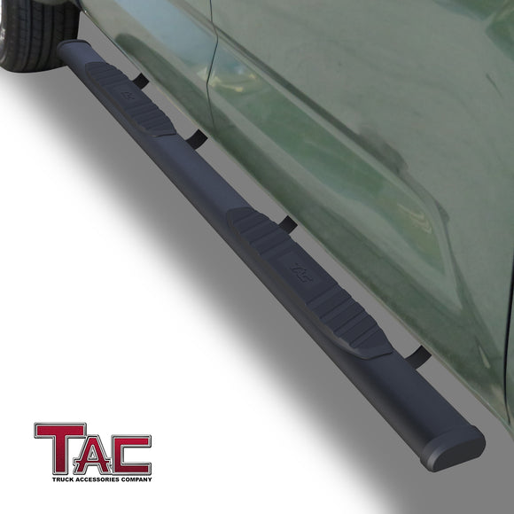 TAC Arrow Side Steps Running Boards Compatible with 2022-2025 Toyota Tundra CrewMax Truck Pickup 5" Aluminum Texture Black Step Rails Nerf Bars Lightweight Off Road Accessories 2Pcs