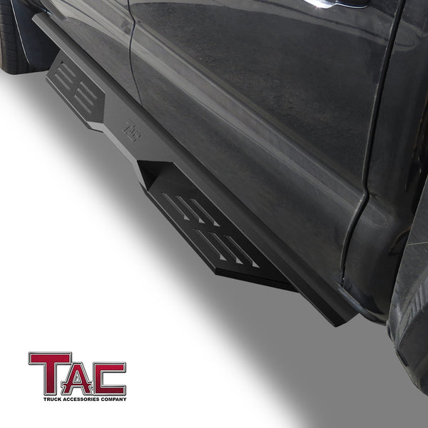 TAC Running Boards Fit 2005-2023 Toyota Tacoma Double Cab Rocker Step Truck Pick Up Fine Texture Black 5” Drop Side Steps Nerf Bars Rock Slider Armor Off-Road Accessories  (2pcs)