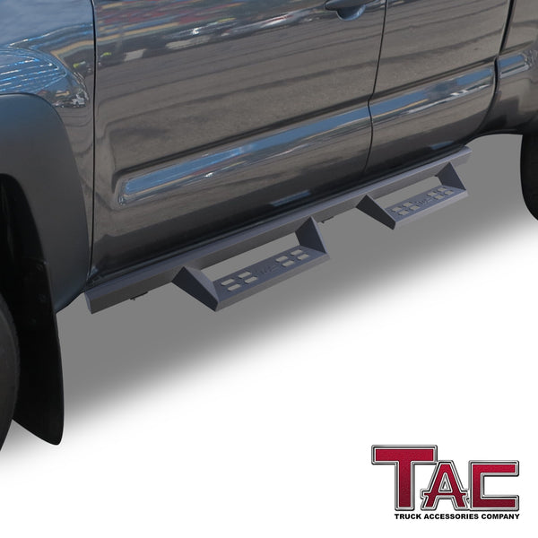 TAC Sniper Running Boards Fit 2005-2023 Toyota Tacoma Access Cab Truck Pickup 4" Fine Texture Black Side Steps Nerf Bars 2pcs