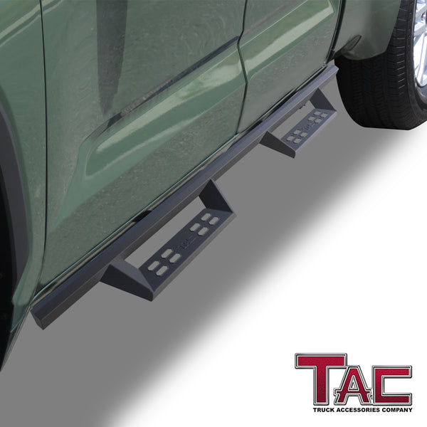 TAC Sniper Running Boards Fit 2022-2023 Toyota Tundra Double Cab Truck Pickup 4"  Fine Texture Black Side Steps Nerf Bars 2pcs