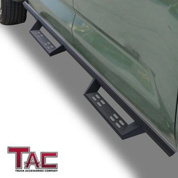 TAC Sniper Running Boards Fit 2022-2026 Toyota Tundra Crewmax Truck Pickup 4" Fine Texture Black Side Steps Nerf Bars 2pcs - 0