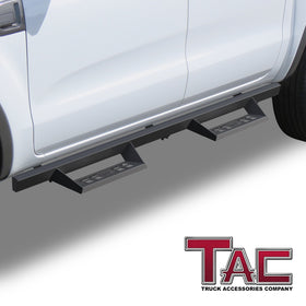 TAC Sniper Running Boards Compatible with 2019-2025 Ford Ranger SuperCrew Cab Truck Pickup 4" Drop Fine Texture Black Side Steps Nerf Bars Rock Slider Armor Off-Road Accessories (2pcs) - 0
