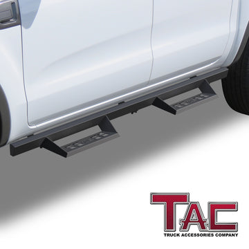 TAC Sniper Running Boards Compatible with 2019-2026 Ford Ranger Supercrew Cab Truck Pickup 4" Drop Fine Texture Black Side Steps Nerf Bars Rock Slider Armor Off-Road Accessories (2pcs) - 0
