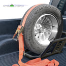 TAC Universal Spare Tire Carriers Heavy Duty Pickup Truck Spare Tire Mount Allows Use of 40inch Spare Tire Fine Textured Black-2