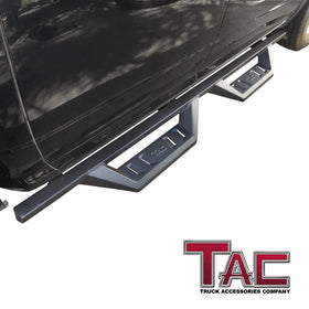 TAC Sidewinder Running Boards Fit 2009-2018 Dodge RAM 1500 Quad Cab (Include 2019-2024 RAM Classic Quad Cab Models) Truck Pickup 4" Drop Fine Texture Black Side Steps Nerf Bars Rock Slider Armor (2pcs) - 0