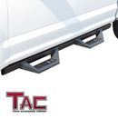 TAC Sidewinder Running Boards Fit 2015-2025 Ford F150 Super Crew Cab| 2022-2025 F150 Lightning EV SuperCrew Cab | 2017-2025 F250/350/450/550 Super Duty Crew Cab Truck 4" Drop Fine Texture Black Side Steps Nerf Bars Rock Slider Armor Accessories-2