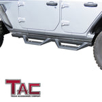 TAC Sidewinder Running Boards Fit 2018-2023 Jeep Wrangler JL 4 Door SUV 4” Drop Fine Texture Black Side Steps Nerf Bars Rock Slider Armor Off-Road Accessories (2pcs)