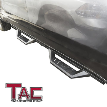 TAC Sidewinder Running Boards Fit 2019-2026 Ram 1500 Crew Cab(Excl. 2019-2024 Ram 1500 Classic) Truck Pickup 4" Drop Fine Texture Black Side Steps Nerf Bars Rock Slider Armor Accessories (2pcs) - 0