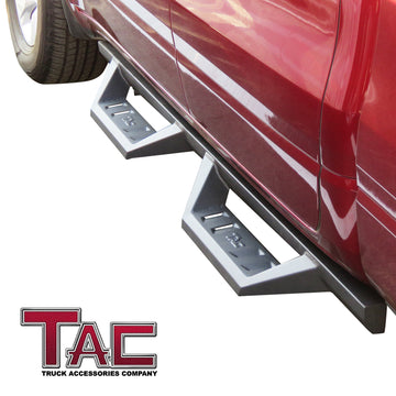 TAC Sidewinder Running Boards Fit 2019-2026 Ram 1500 Quad Cab(Excl. 2019-2024 Ram 1500 Classic) Truck Pickup 4" Drop Fine Texture Black Side Steps Nerf Bars Rock Slider Armor Accessories (2pcs) - 0