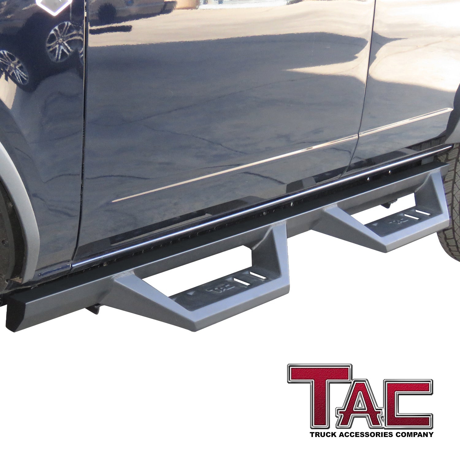 TAC Sidewinder Running Boards Fit 2021-2025 Ford Bronco 4 Door SUV 4" Drop Fine Texture Black Side Steps Nerf Bars Rock Slider Armor Off-Road Accessories (2pcs) - 0