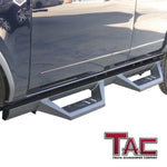 TAC Sidewinder Running Boards Fit 2021-2024 Ford Bronco 4 Door SUV 4“ Drop Fine Texture Black Side Steps Nerf Bars Rock Slider Armor Off-Road Accessories (2pcs)