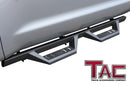 TAC Sidewinder Running Boards Fit 2007-2021 Toyota Tundra Double Cab 4" Drop Fine Texture Black Side Steps Nerf Bars Rock Slider Armor Off-Road Accessories (2pcs)-2