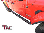 TAC Fine Texture Black 4" Side Steps for 2020-2023 Jeep Gladiator Truck | Running Boards | Nerf Bar | Side Bar