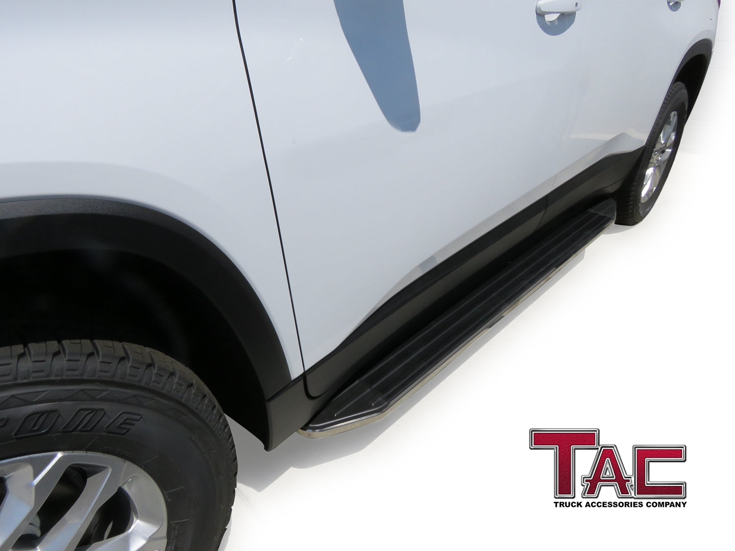 TAC Viewpoint Running Boards Compatible with 2018-2023 Chevy Traverse/2018-2024 Enclave SUV| 5.5 Inch Width| Side Steps| Nerf Bars| Step Rails| Aluminum| Black (2 PCS) - 0