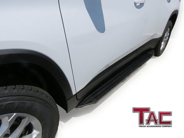 TAC Viewpoint Running Boards Compatible with 2018-2023 Chevy Traverse/2018-2024 Enclave SUV| 5.5 Inch Width| Side Steps| Nerf Bars| Step Rails| Aluminum| Black (2 PCS) - 0