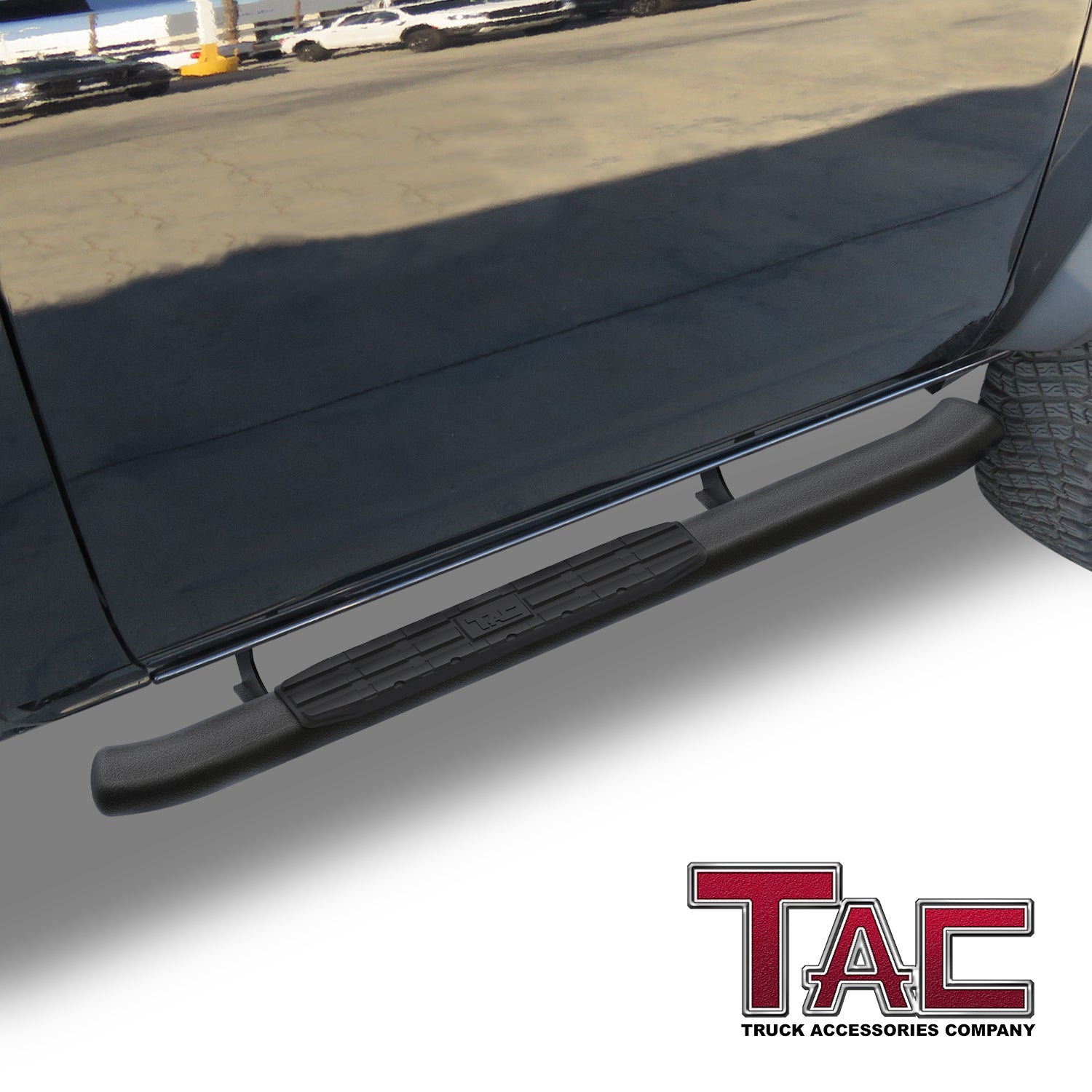 TAC Side Steps Running Boards Compatible with 2021-2025 Ford Bronco 2 Door (Not for Bronco Sport) SUV 4.25" Texture Black Side Bars Nerf Bars Off Road Accessories (2pcs) - 0