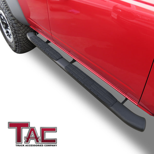 TAC Side Steps Running Boards Compatible with 2021-2024 Ford Bronco 4 Door (Not for Bronco Sport) SUV 4.25" Texture Black Side Bars Nerf Bars Off Road Accessories (2pcs)