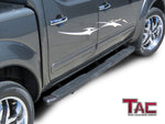 TAC Heavy Texture Black PNC Side Steps For 2005-2023 Nissan Frontier Crew Cab Truck | Running Boards | Nerf Bar | Side Bar