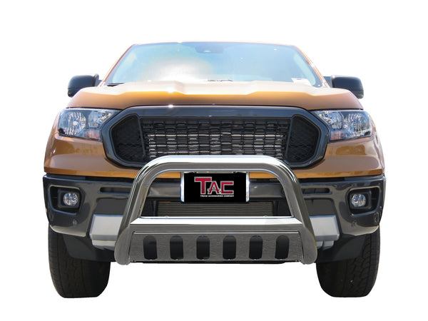 TAC Stainless Steel 3" Bull Bar for 2019-2023 Ford Ranger Truck Front Bumper Brush Grille Guard Nudge Bar