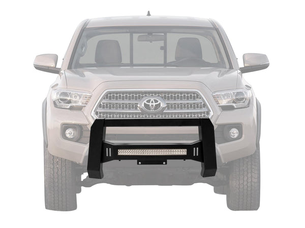 TAC Predator Bull Bar Compatible with 2016-2023 Toyota Tacoma Pickup Truck Fine Textured Black Modular Lighting Front Bumper Brush Grille Guard with LED Off-Road Lights (Patent No: US 10,315,599 B2)