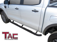 TAC Heavy Texture Black 3" Side Steps For 2019-2023 Ford Ranger SuperCrew Cab Truck | Running Boards | Nerf Bars | Side Bars
