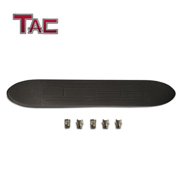 TAC Replacement Step Pad for 4 Inch Oval Bend Tube Side Steps Running Board Side Bar Nerf Bar 1 Step Pad with 5 Clips (Only Fit TAC Brand 4" Side Steps) - 0