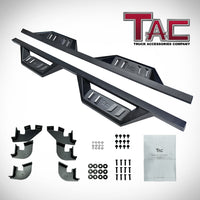 TAC Sidewinder Running Boards Fit 2005-2023 Toyota Tacoma Double Cab Truck Pickup 4” Drop Fine Texture Black Side Steps Nerf Bars Rock Slider Armor Off-Road Accessories (2pcs)