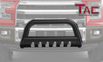 TAC Gloss Black 3" Bull Bar For 2017-2022 Ford F250 / F350 / F450 / F550 Super Duty Pickup Truck Front Bumper Brush Grille Guard Nudge Bar