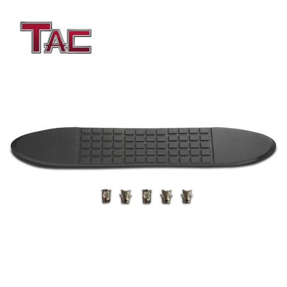 TAC Replacement Step Pad for 4 Inch Oval Straight Tube Side Steps Running Board Side Bar Nerf Bar 1 Step Pad with 5 Clips (Only Fit TAC Brand 4" Side Steps)