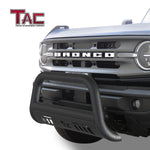 TAC Bull Bar Compatible with 2021-2023 Ford Bronco SUV 3” Black Front Bumper Grille Guard Brush Guard Off Road Accessories