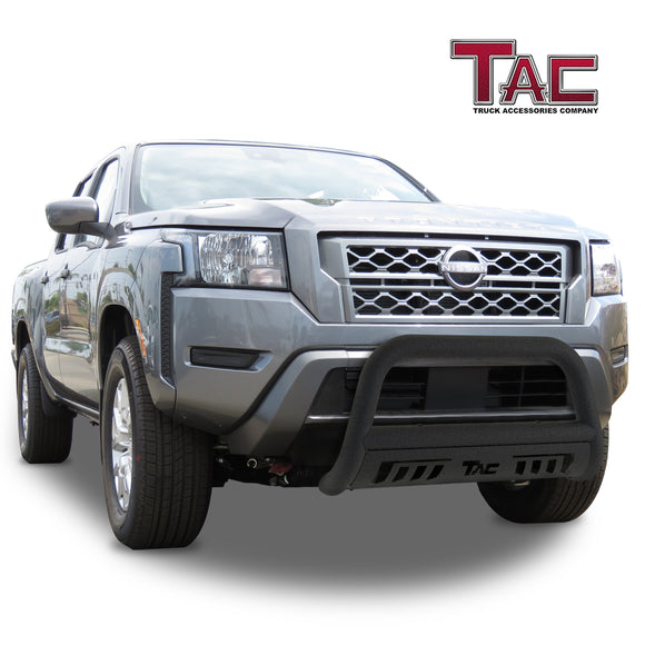TAC Bull Bar Compatible with 2022-2025 Nissan Frontier Pickup Truck 3" Black Front Bumper Grille Guard Brush Guard Off Road Accessories
