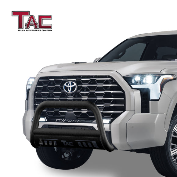 TAC Bull Bar Compatible with 2022-2025 Toyota Tundra Pickup Truck 3" Black Front Bumper Grille Guard Brush Guard Off Road Accessories