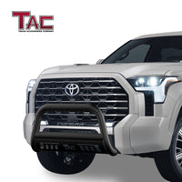 TAC Bull Bar Compatible with 2022-2024 Toyota Tundra Pickup Truck 3” Black Front Bumper Grille Guard Brush Guard Off Road Accessories