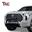 TAC Bull Bar Compatible With 2022-2025 Toyota Tundra Pickup Truck 3 inch Black Front Bumper Grille Guard Brush Guard(With Skid Plate)-3
