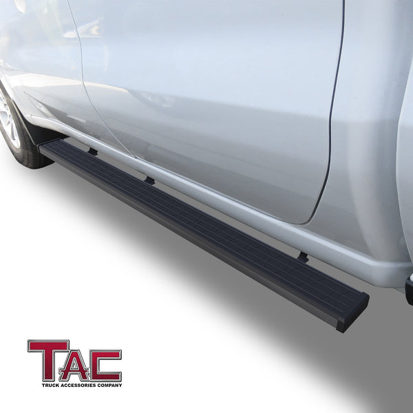 TAC Spear Running Boards Compatible with 2019-2023 Chevy Silverado/GMC Sierra 1500 | 2020-2024 2500/3500 Double Cab (Exclude 2019 Silverado 1500 LD/Sierra 1500 Limited) 6" Side Step Rail Nerf Bar 2Pcs