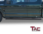 TAC Spear Running Boards Compatible with 2015-2024 Ford F150 Super Cab|2017-2024 F250/350/450/550 Super Duty Super Cab 6" Side Step Rail Nerf Bar Truck Accessories Aluminum Texture Black Width Body