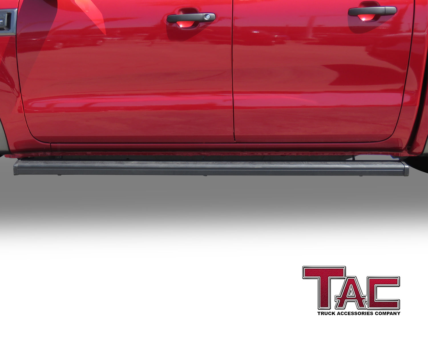 TAC Spear Running Boards Compatible with 2019-2023 Ford Ranger SuperCrew Cab 6" Side Step Rail Nerf Bar Truck Accessories Aluminum Texture Black Width Body and Soft top Lightweight 2Pcs