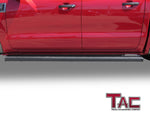 TAC Spear Running Boards Compatible with 2019-2024 Ford Ranger SuperCrew Cab 6" Side Step Rail Nerf Bar Truck Accessories Aluminum Texture Black Width Body and Soft top Lightweight 2Pcs