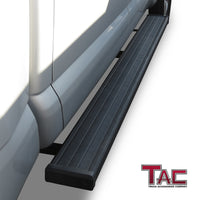 TAC Spear Running Boards Compatible with 2004-2023 Nissan Titan/2016-2023 Tian XD Crew Cab 6" Side Step Rail Nerf Bar Truck Accessories Aluminum Texture Black Width Body and Soft top Lightweight 2Pcs