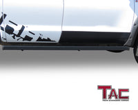 TAC Spear Running Boards Compatible with 2007-2021 Toyota Tundra Double Cab 6" Side Step Rail Nerf Bar Truck Accessories Aluminum Texture Black Width Body and Soft top Lightweight 2Pcs