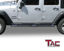 TAC Arrow Side Steps Running Boards Compatible with 2007-2018 Jeep Wrangler JK 4 Door SUV 5" Aluminum Texture Black Step Rails Nerf Bars Lightweight Off Road Accessories 2Pcs-3