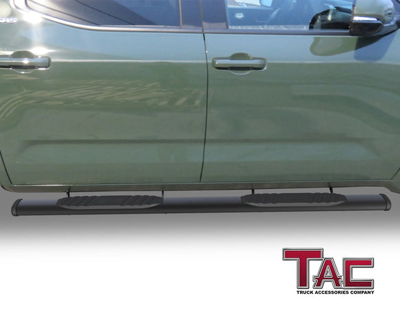 TAC Arrow Side Steps Running Boards Compatible with 2022-2025 Toyota Tundra CrewMax Truck Pickup 5" Aluminum Texture Black Step Rails Nerf Bars Lightweight Off Road Accessories 2Pcs