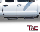 TAC Sniper Running Boards Fit 2007-2018 Chevy Silverado/GMC Sierra 1500 | 2007-2019 2500/3500 Extended/Double Cab (Incl. 2019 Silverado 1500 LD/Sierra 1500 Limited) Truck Pickup 4" Black Side Steps Nerf Bars 2pcs-3