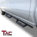 TAC Sniper Running Boards Fit 2019-2024 Chevy Silverado/GMC Sierra 1500 | 2020-2024 2500/3500 Double Cab (Excl. 2019 Silverado 1500 LD/Sierra 1500 Limited) Truck Pickup 4" Black Side Steps Nerf Bars 2pcs
